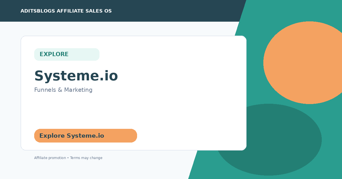 Explore Systeme.io through AditsBlogs