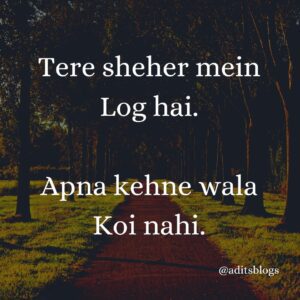 Tere sheher mein Log hai