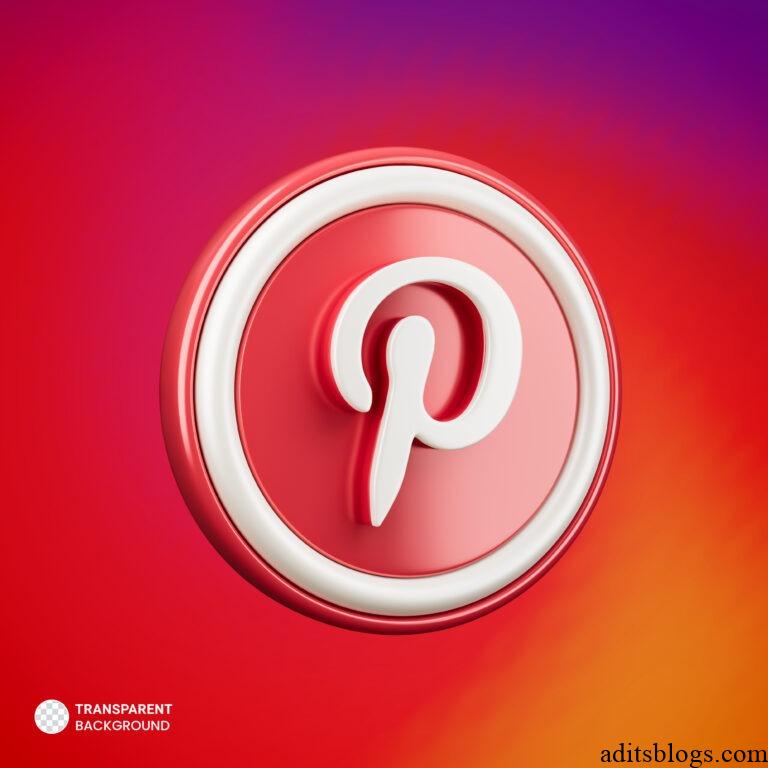 Aditsblogs Logo - 3d pinterest social media logo icon