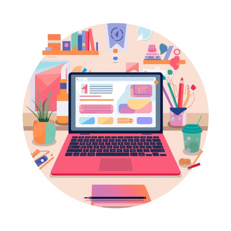 Aditsblogs - Lucid_Origin_Flat_illustration_of_a_budget_laptop_with_a_vibra_0
