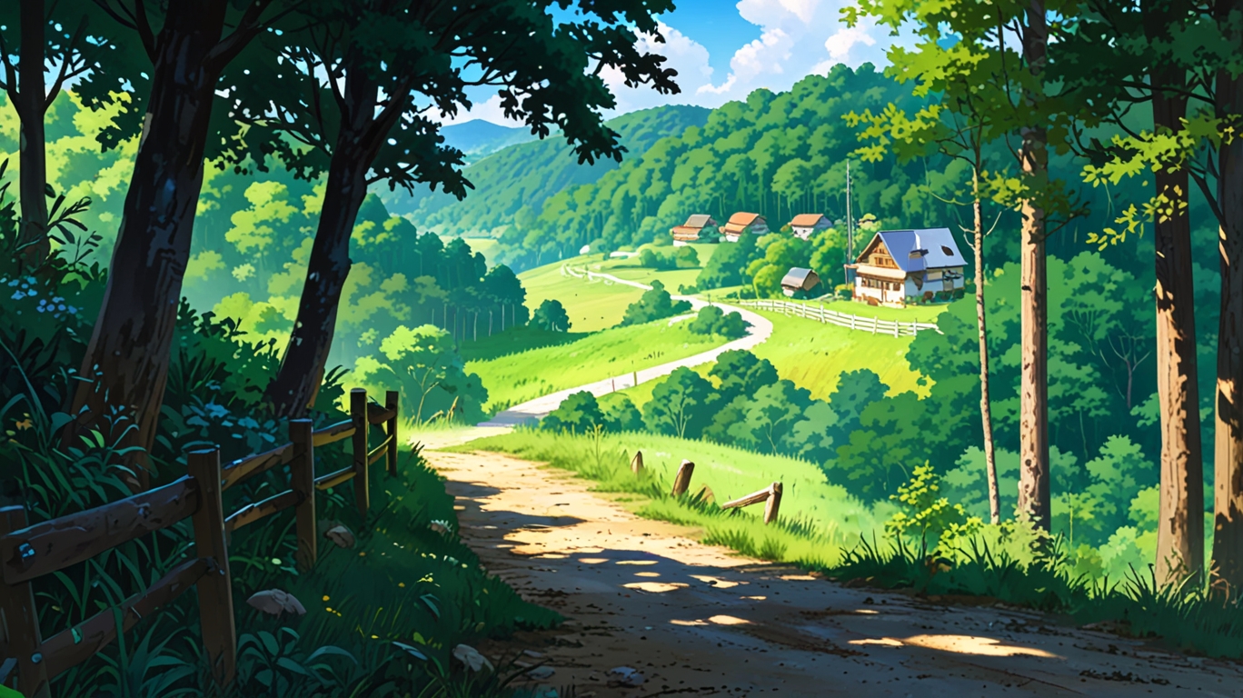 Free Wallpaper Download 6 Village nature path scenery wallpaper by aditsblogs.com