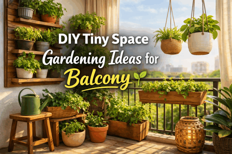 DIY Tiny Space Gardening Ideas for Balcony (Easy & Budget-Friendly)