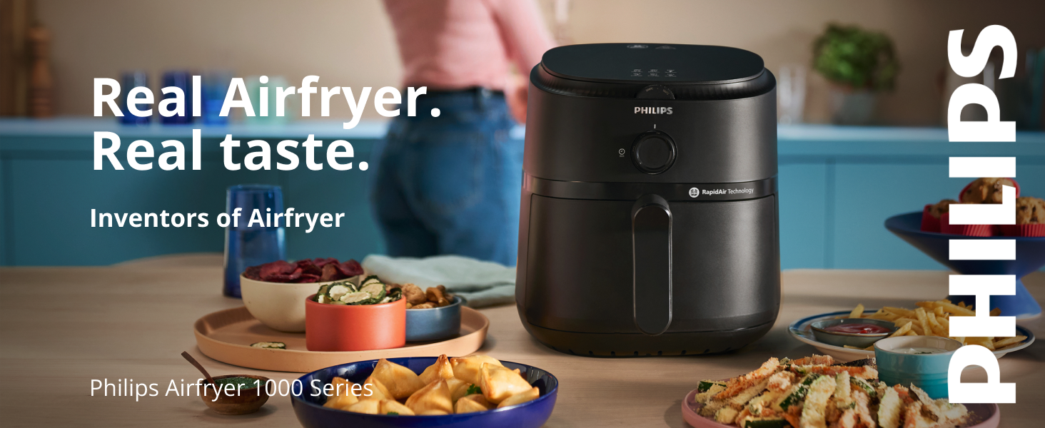 Philips NA120/00 Air Fryer Buying Guide: Specs, Price & Alternatives (India) 4 Philips NA120/00 air fryer displayed with its cooking basket, from the Philips India product page