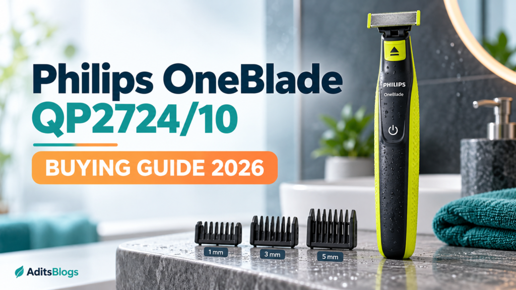 Philips OneBlade QP2724/10 review and buying guide with 1 mm, 3 mm and 5 mm combs