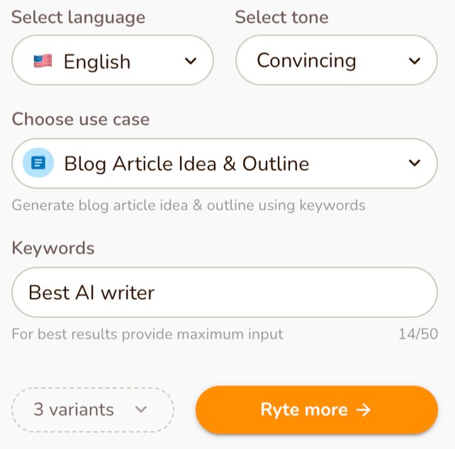 How to Use Rytr for Blog Writing: A Practical 6-Step Workflow 3 Rytr blog idea and outline interface shown in the official long-form writing help guide